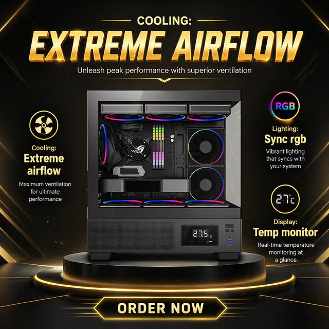 Computer Cases With Screen Desktop Computer ATX/Micro-ATX Gaming PC Gaming Desktop PC Gamers Completo Gaming PC Case