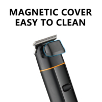 Kit de toilettage pour homme HTC AT-1202 3 en 1, tondeuse à cheveux, tondeuse à nez, rasoir à barbe, fonction magnétique avec écran, kits professionnels