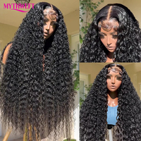Peluca de Encaje Completo HD 13x6 al por Mayor, sin Pegamento, Peluca Frontal de Encaje 13x4, Cabello Humano Brasileño con Ondas de Agua y Cutícula Alineada