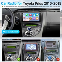Autoradio universel IPS 9 pouces avec écran tactile, radio audio stéréo, lecteur multimédia Android pour Toyota Prius, accessoire de voiture