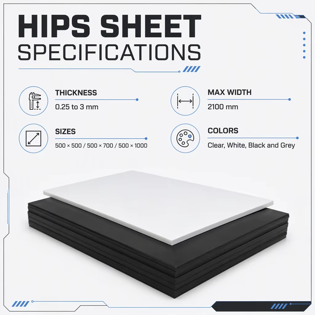 White High Impact Polystyrene Sheet Big Size HIPS Sheets for UV Digital Printing Advertising Cut Moulded Processing Included