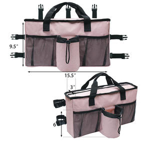 Bolsa de Gran Capacidad con Diseño Floral y Múltiples Bolsillos para Personas Mayores, Correas Ajustables, Bolsa Organizadora para Andadera de Fácil Acceso - Product Image 1