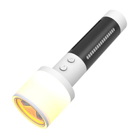 Lampe torche tactique en alliage d'aluminium rechargeable à LED super lumineuse, indice de protection IP55, portée du faisceau de 200 m, éclairage portable pour l'extérieur