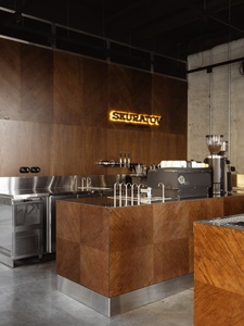 Conception d'intérieur de boulangerie sur mesure, mobilier de boulangerie moderne et comptoir de présentation de pain en bois - Product Image 6