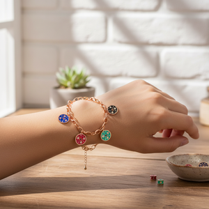 Mix Color Enamel <b>Charm</b> Bracelet Wholesale Turkish Handcrafted 925 Sterling Silver Jewelry - Product Image 3