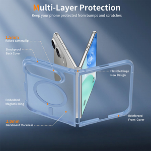 B525 Matte Magnetic Fold Case for Iphone Duo Anti Fingerprint Nano Oxidation Thin Shock Absorb Protective Cover - Product Image 3