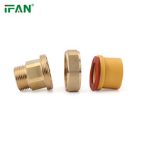 IFAN PN25 PPR eau matériaux de plomberie insert en laiton jaune 1/2 3/4 1 pouce filetage mâle Union PPR raccords de tuyauterie