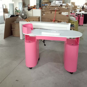 Kisen Venta caliente <span class=keywords><strong>de</strong></span> lujo moderno acrílico barato vidrio superior belleza spa blanco <span class=keywords><strong>uñas</strong></span> mesa con ventilador salón manicura equipo hecho en barbilla - Product Image 3