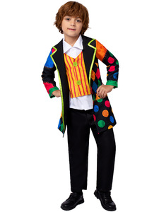 Happy Party Circus Clown Cosplay Disfraces de payaso de terror en blanco y negro Halloween para niños Parque de atracciones <span class=keywords><strong>Joker</strong></span> - Product Image 2