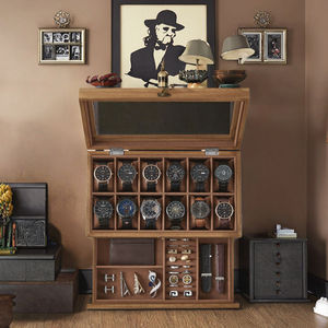 Estuche Organizador de Joyería para Hombre de Lujo Hecho a Mano, con Cubierta de Madera, para Relojes, Gafas, Regalos, Artesanías, <span class=keywords><strong>Anfo</strong></span> AZ-010, Capacidad 1-3L - Product Image 4