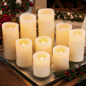 Bougie Pilier Électronique <span class=keywords><strong>LED</strong></span> Sans Flamme Personnalisée <span class=keywords><strong>avec</strong></span> <span class=keywords><strong>Télécommande</strong></span> pour Usage Domestique Noël Ramadan Accès Transfrontalier - Product Image 1