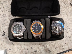 Estuche de viaje de protección triple resistente, tres relojes de pulsera, compañero de viaje fácil para <span class=keywords><strong>Apple</strong></span> Watches, <span class=keywords><strong>almacenamiento</strong></span> con cremallera - Product Image 5