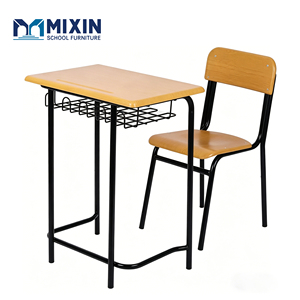 Escritorio Metálico para Estudiantes, Escritorio Individual para Estudiantes de Primaria con Superficie de MDF con Esquinas Redondeadas - Product Image 3