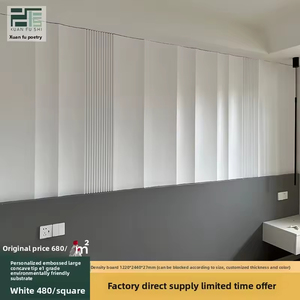 Custom Modern Geometric Irregular Art Curve Luxury Wave MDF Moisture-proof Easy Decorative Wall Covering 3D Hotel Apartment Mall - Product Image 5