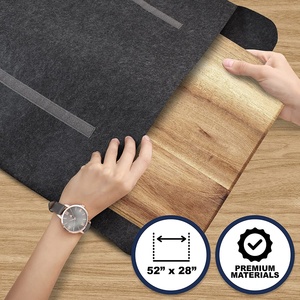 Bolsa grande de almacenamiento de hojas para mesa de comedor de fieltro resistente al agua y a los arañazos con asa y gancho ajustable y bucle de hasta 29x50 pulgadas - Product Image 5