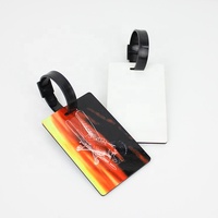 Étiquettes de bagage à sublimation Étiquettes de valise en MDF double face avec sangle pour une identification facile Personnalisez vos bagages