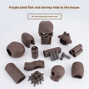 Caverne <span class=keywords><strong>de</strong></span> reproduction en argile naturelle pour poissons et crevettes, abri décoratif pour aquarium pour la reproduction et la cachette - Product Image 5