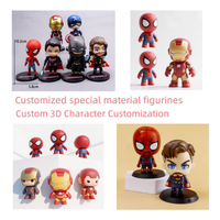 Figura de juguete de PVC Marvel Mini 3D hecha a medida, modelo de personaje de acción de película de dibujos animados de buena calidad