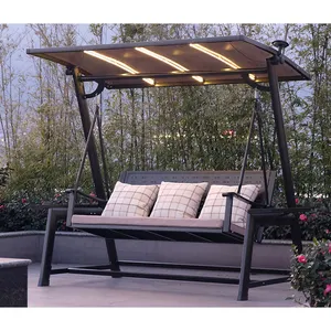 Светлый садовый качели Juecheng с солнечной батареей, подвесное кресло, уличная мебель, качели для патио
