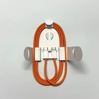 Câble de données USB-C vers USB-C 1M, double USB-C, cordon tressé orange, charge rapide 60W pour iPhone 17 Pro 16 15