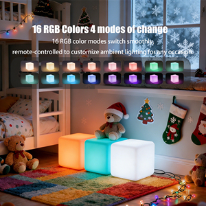 Taburete de Bar con Luz LED de Plástico para Jardín Exterior de 40 cm, Muebles con Luz LED para Salón, Discoteca, <span class=keywords><strong>Bistro</strong></span> - Product Image 3