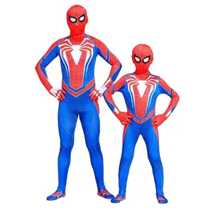 Çoklu 6Y 11Y PS oyun siyah altın çocuk süper kahraman kostümleri örümcek adam uzak ev cadılar bayramı kıyafetleri örümcek adam kostüm