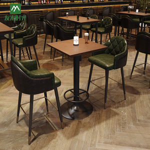 كراسي بار على الطراز الأمريكي القديم لمقاهي البيسترو والمطاعم مع طاولات بار - Product Image 3