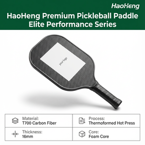 Raquete de Pickleball em Fibra de Carbono T700 Termoformada com Núcleo de Espuma de 16mm, Logotipo OEM <span class=keywords><strong>e</strong></span> Gráficos Personalizados - Product Image 1