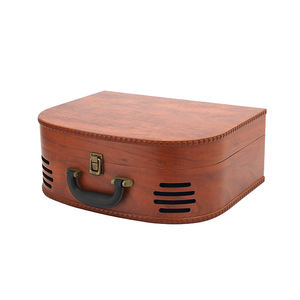 Tourne-disque vinyle multifonction marron élégant au design moderne parfait, lecteur de disques à entraînement par courroie - Product Image 2