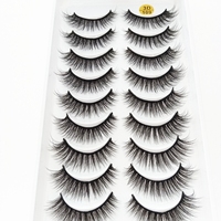 10 paires de Faux cils 3D doux en vison naturel, Faux cils croisés et clairsemés, Extension de cils, outils de maquillage des yeux 3D109