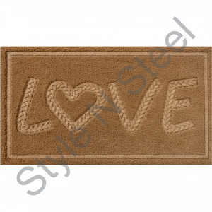 Amour en relief avec boîte rectangulaire sur paillasson de couleur marron pour maison tapis antidérapant doux soyeux tapis lisse au prix de gros - Product Image 1