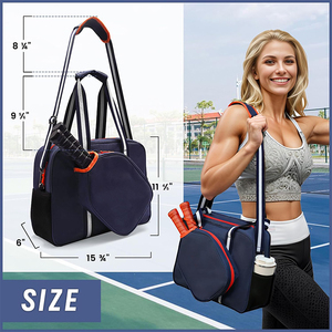 Sac à bandoulière personnalisé pour pickleball avec crochet pour clôture, porte-bouteille d'eau, compartiment à chaussures, sac à dos neutre pour raquette de sport - Product Image 5