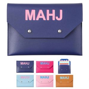 RTS PU Leather Mahjong Card Clutch Holder Pouch Gaming Accessories Protective Cover Case Magnetic Closure Durable Welcome <b>Gifts</b> - Product Image 1