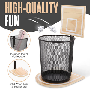 Maison intérieur bureau maille métallique <span class=keywords><strong>basket</strong></span>-ball cerceau <span class=keywords><strong>poubelle</strong></span> noir fer Structure debout sans couvercle plaisir <span class=keywords><strong>poubelle</strong></span> à papier - Product Image 3