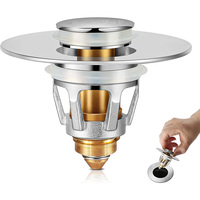 Jutye-Tapón para fregadero de baño, colador, escurridor de pelo, cesta antiobstrucción Enchufe de rebote tipo Bullet Core, conector emergente
