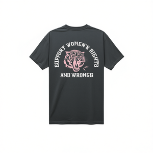 T-shirt Grafica Femminista da Donna, Girocollo, Manica Corta, 100% Cotone Jersey, Vestibilità Regolare, Design con Stampa a Lettere, Per Tutte le Stagioni - Product Image 1