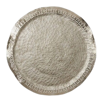 Assiette de service de table décorative Vaisselle de luxe Assiettes de table de mariage Assiettes de table de mariage Assiette décorative en métal