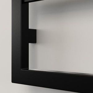 <span class=keywords><strong>Radiateur</strong></span> à serviettes hydronique moderne en acier au carbone, cadre <span class=keywords><strong>vertical</strong></span> étroit carré, finition blanc mat ou noir, pour salle de bain, eau chaude, OEM - Product Image 2