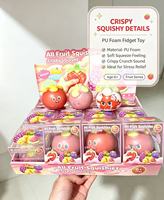Jouet anti-stress en forme de pastèque, texture croquante, à rebond lent, design fruit, en caoutchouc doux au toucher, jouets promotionnels