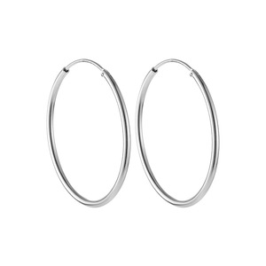 Pendientes de Aro Huggie Simples y Delgados de Plata de Ley 925, Aros Pequeños Lisos - Product Image 2