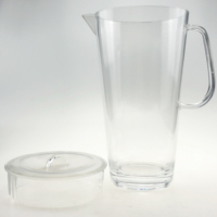 Pichets en plastique transparent personnalisés de Restaurant 2L pour l'eau, le jus ou le lait