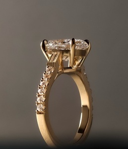 Women's <b>Cushion</b> Shape Lab Created Diamond <b>Ring</b> 1.0-2.5 CTW Four Prong Setting <b>Ring</b> in 9K 10K 14K 18K Gold <b>Wedding</b> Jewelry - Product Image 3