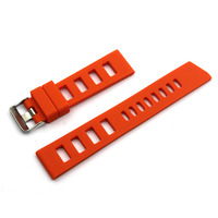 Correa de Reloj de Silicona Impermeable Clásica en Negro, Azul y Naranja, 20mm 22mm, Venta al Por Mayor, Personalizable