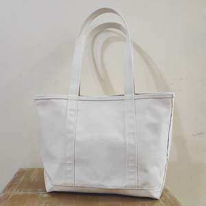 Sac fourre-tout en toile de coton biologique épaisse de 16 oz avec poignée en corde et fermeture à glissière - Product Image 2