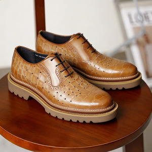 Chaussures Oxford légères pour homme, en cuir pleine fleur, semelle en cuir de vachette, chaussures habillées formelles pour affaires - Product Image 3