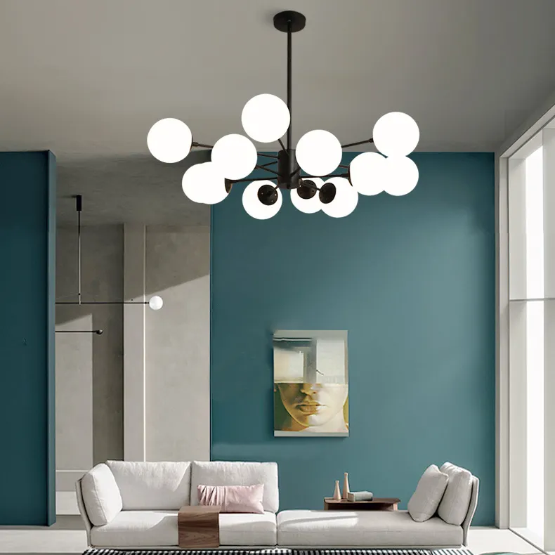 Led Ceiling Chandelier For Living Room Bedroom Home light Ball Glass Shade Modern Led Lamp Lighting Chandeliers