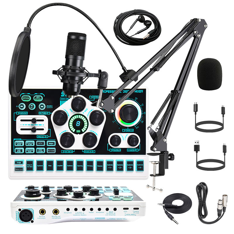 SX91 48V Live Sound Card - Condenser Microphone BM800 U87 ZX320