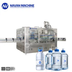 Linha de produção de água potável mineral pura para garrafas grandes de plástico PET 3L 5L automática