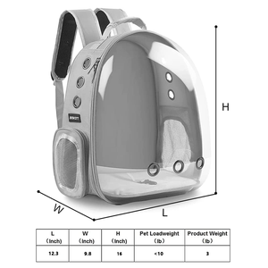 Breathable <b>Lightweight</b> Oxford & Nylon Large Capacity Portable Transparent Cat and Dog Travel Carrier Pet <b>Backpack</b> - Product Image 6