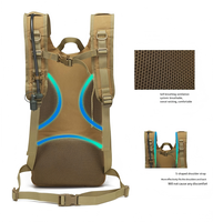 Sac à dos tactique de sport grande capacité multifonction avec poche à eau, fixation MOLLE, unisexe, en polyester, pour l'hydratation
